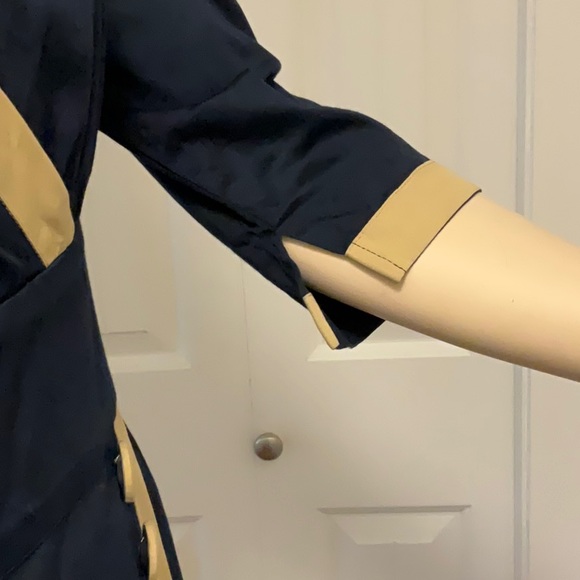 eShakti Women’s Navy 1940 Reproduction Wiggle Dress Size 10/Medium - Picture 5 of 11